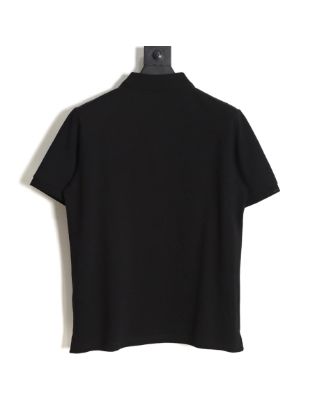 Louis Vuitton pin embroidered short-sleeved polo shirt black,Louis Vuitton