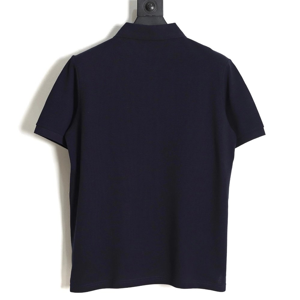 Louis Vuitton pin embroidered short-sleeved polo shirt navy blue,Louis Vuitton