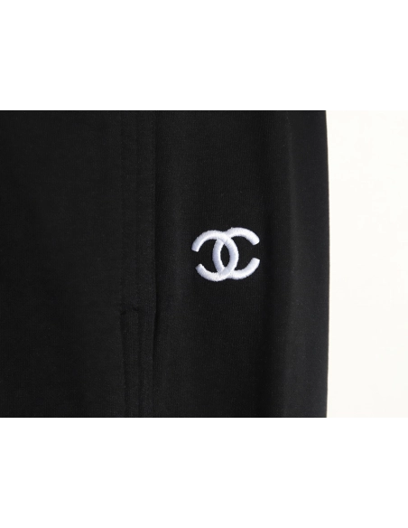 Chanel classic embroidered double C wide-leg trousers TSK1,Chanel