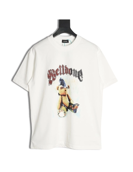 We11 Done Creative Bear Print Short Sleeve T-shirt,We11done