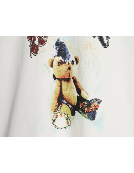 We11 Done Creative Bear Print Short Sleeve T-shirt,We11done