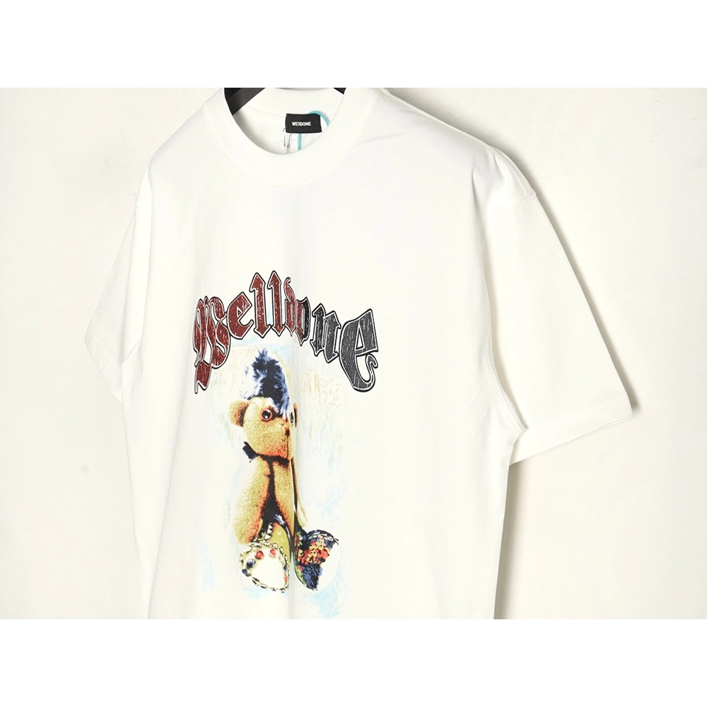 We11 Done Creative Bear Print Short Sleeve T-shirt,We11done