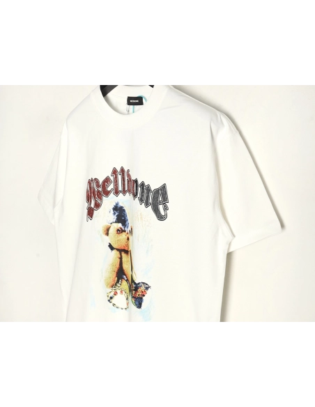 We11 Done Creative Bear Print Short Sleeve T-shirt,We11done