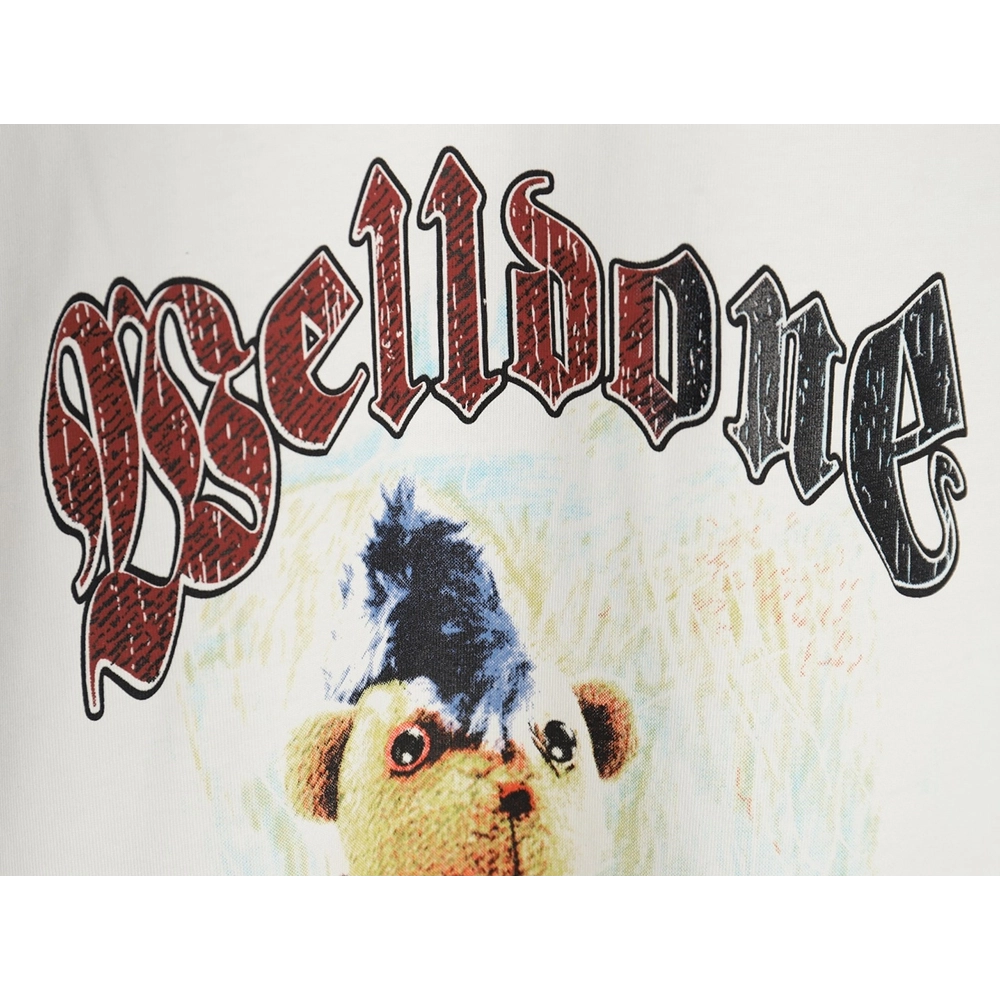 We11 Done Creative Bear Print Short Sleeve T-shirt,We11done