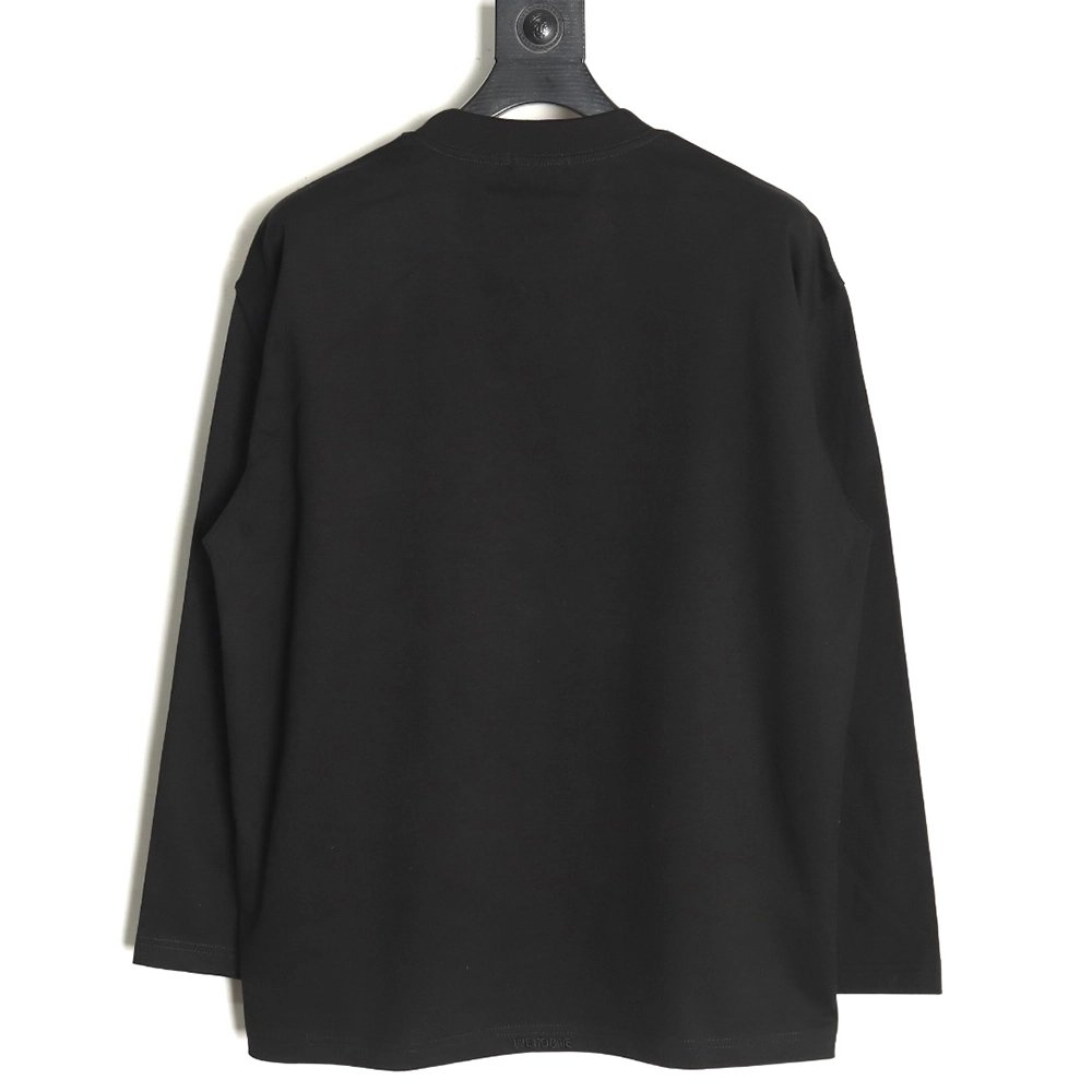 We11 Done Logo Embroidered Simple Long Sleeve T-Shirt TSK2,We11done