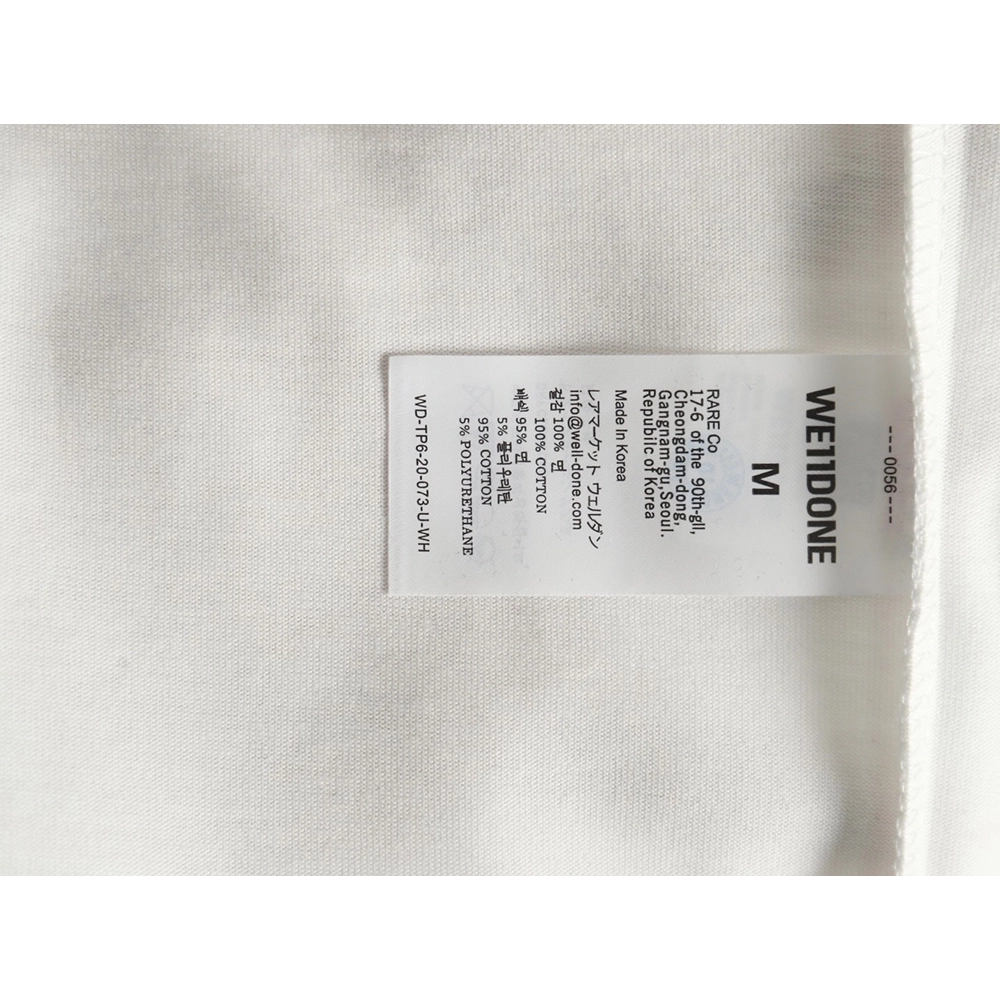 We11 Done Logo Embroidered Simple Long Sleeve T-Shirt,We11done