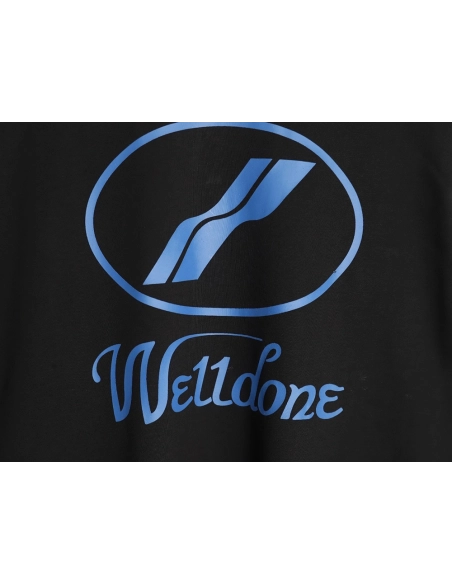 We11 Done Logo Printed Stitching Contrast Color Long Sleeve T-shirt TSK1,We11done