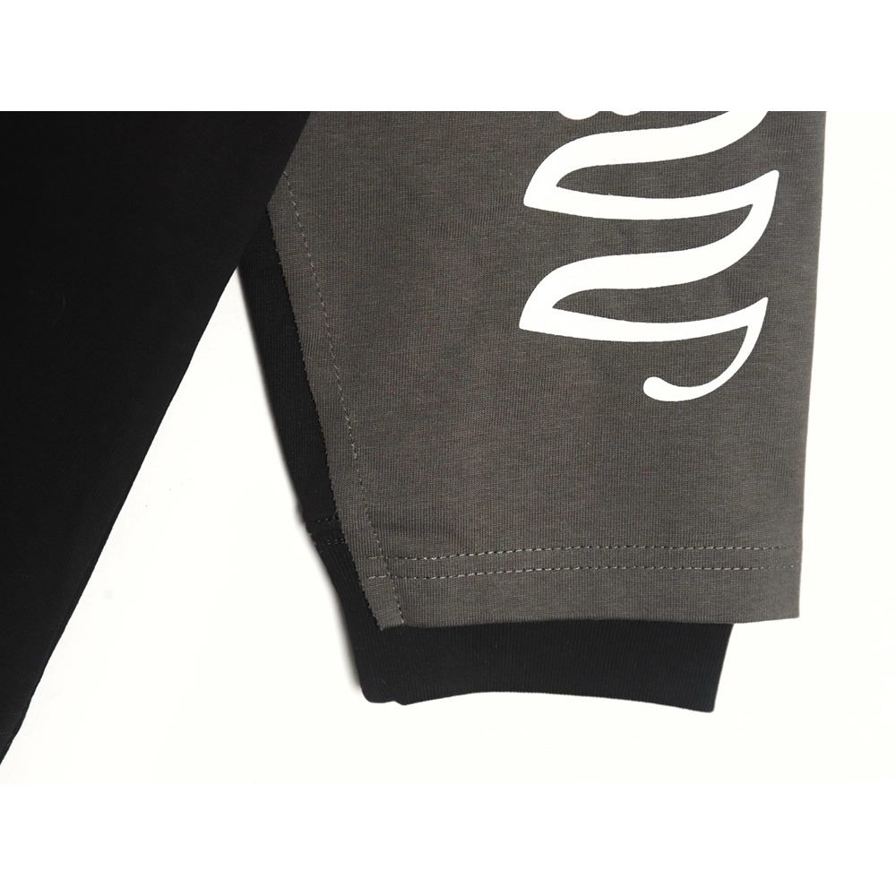 We11 Done Logo Printed Stitching Contrast Color Long Sleeve T-shirt TSK1,We11done