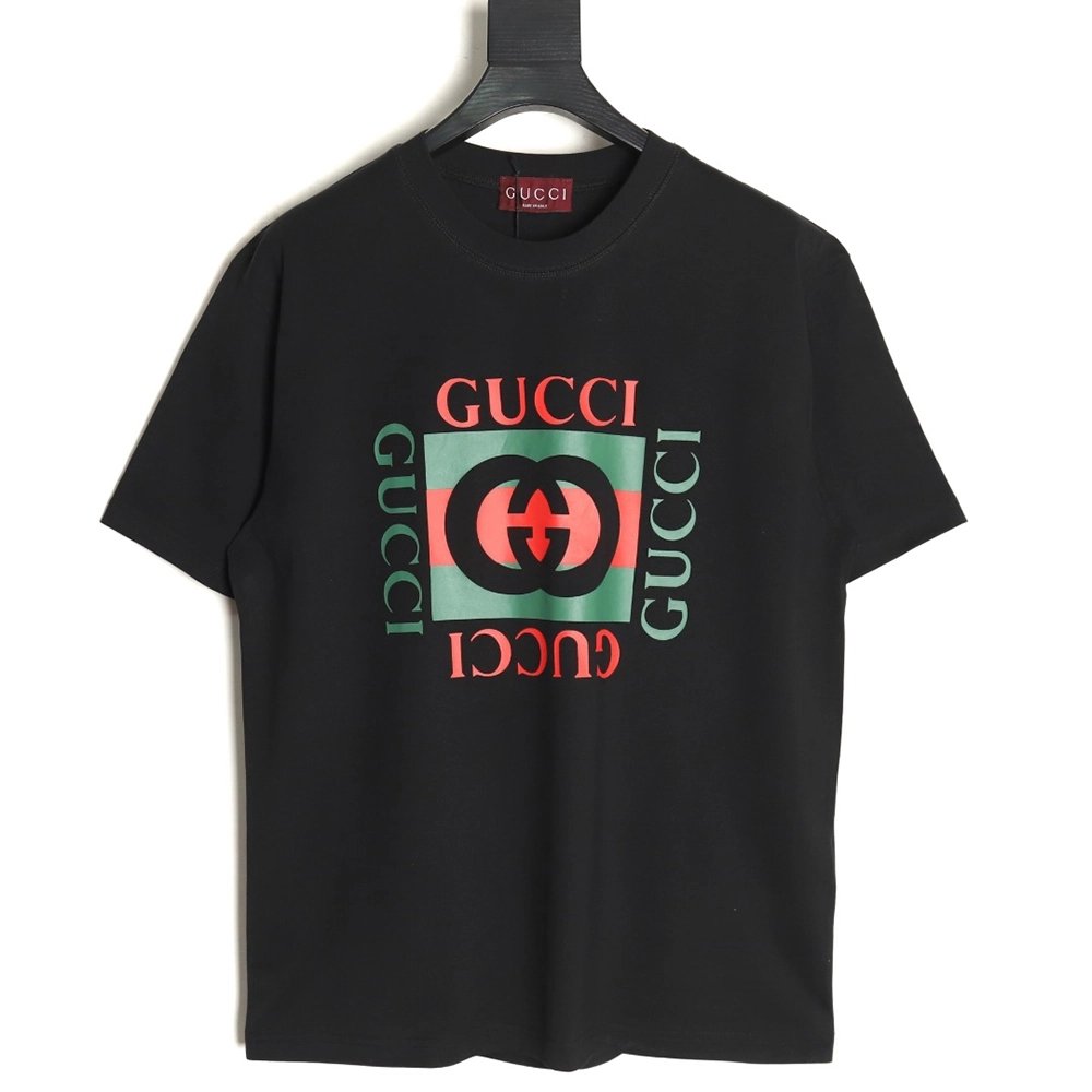 Gucci Square Letter Print Short Sleeve T-Shirt TSK1,Gucci