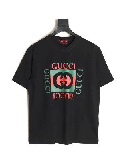Gucci Square Letter Print Short Sleeve T-Shirt TSK1,Gucci