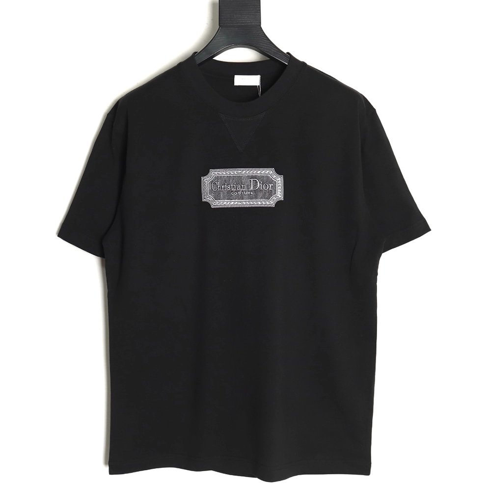 Dior Silver Logo Embroidered Short Sleeve T-Shirt TSK1,Dior