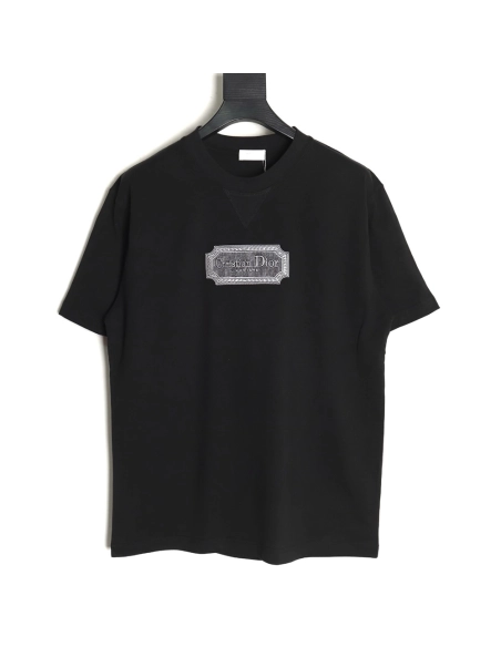 Dior Silver Logo Embroidered Short Sleeve T-Shirt TSK1,Dior