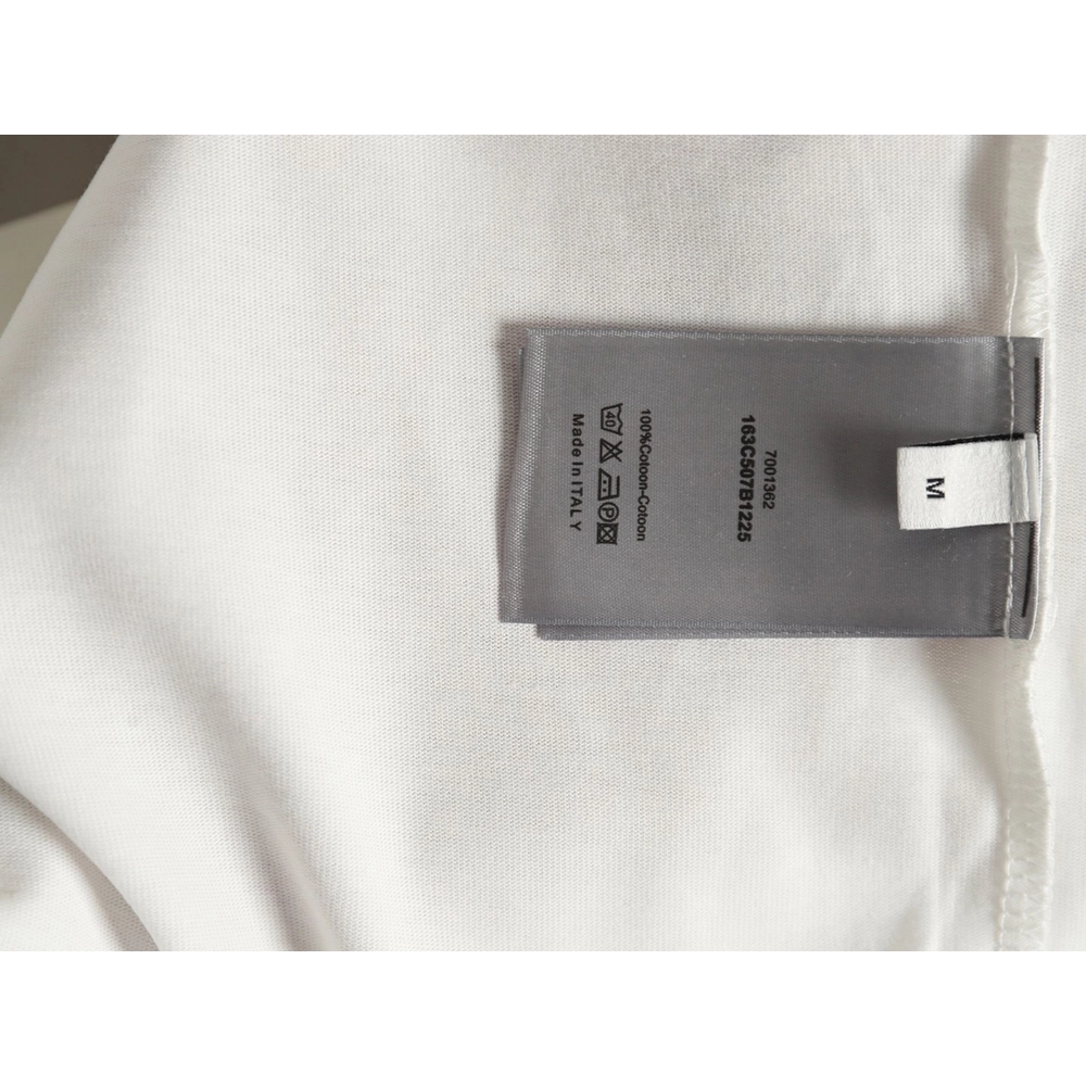 Dior Silver Logo Embroidered Short Sleeve T-Shirt,Dior