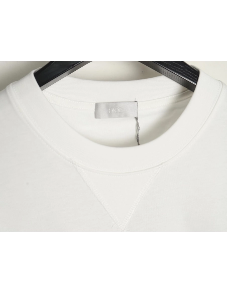 Dior Silver Logo Embroidered Short Sleeve T-Shirt,Dior