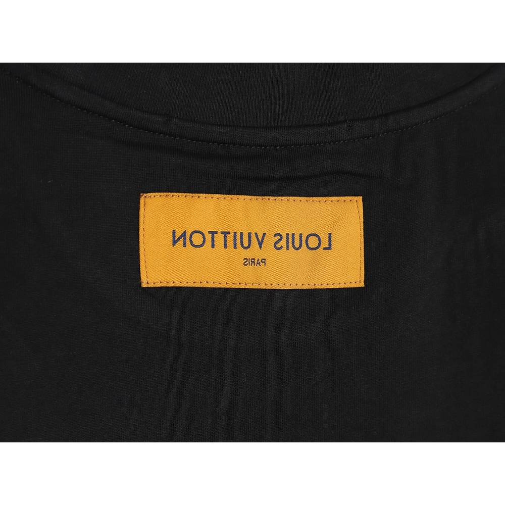 Louis Vuitton Cursive Chain Embroidered T-shirt TSK1,Louis Vuitton