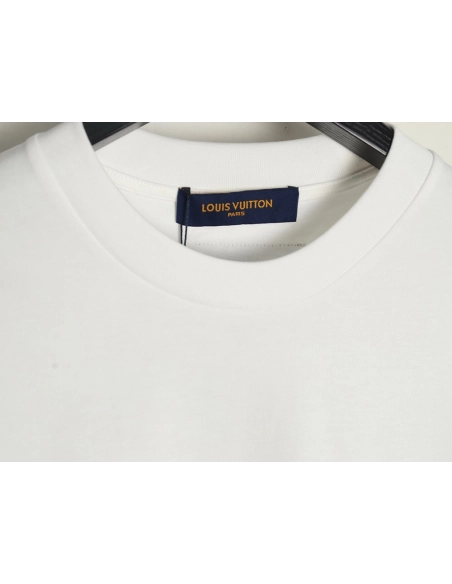 Louis Vuitton Cursive Chain Embroidered T-shirt,Louis Vuitton