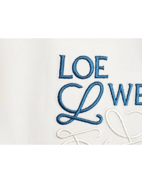 Loewe misplaced logo embroidery T-shirt,Loewe