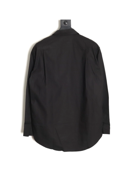 Balenciaga Neckline Lettering Embroidery Long Sleeve Shirt TSK1,Balenciaga