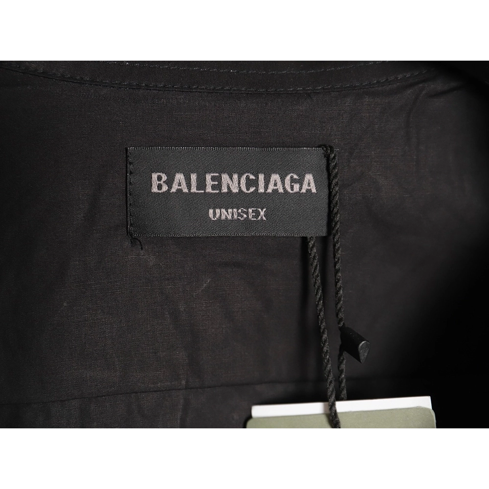 Balenciaga Neckline Lettering Embroidery Long Sleeve Shirt TSK1,Balenciaga