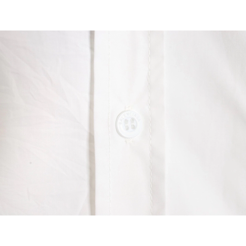 Balenciaga Neckline Lettering Embroidery Long Sleeve Shirt,Balenciaga