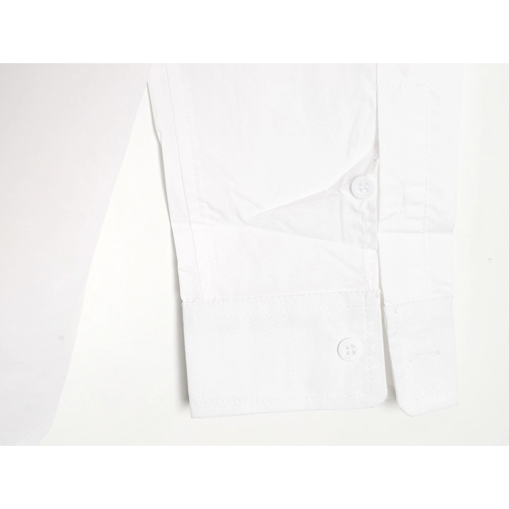 Balenciaga Neckline Lettering Embroidery Long Sleeve Shirt,Balenciaga