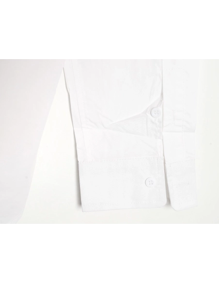 Balenciaga Neckline Lettering Embroidery Long Sleeve Shirt,Balenciaga