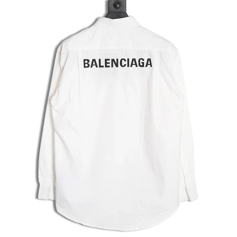 Balenciaga back logo print long sleeve shirt,Balenciaga