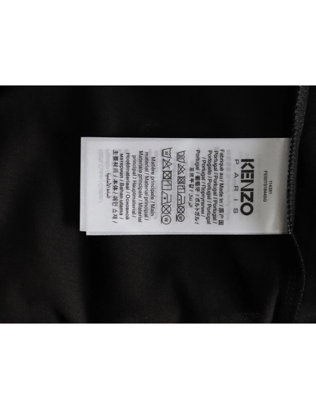 Kenzo black label white embroidered letter short sleeve T-shirt,Kenzo