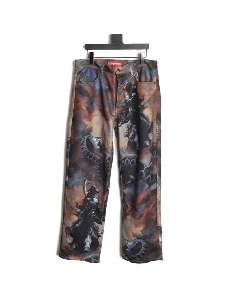 Supreme Frank Frazetta Denim Printed Track Pants,Supreme