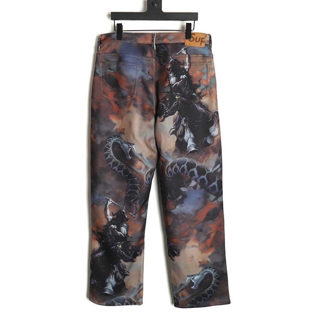 Supreme Frank Frazetta Denim Printed Track Pants,Supreme