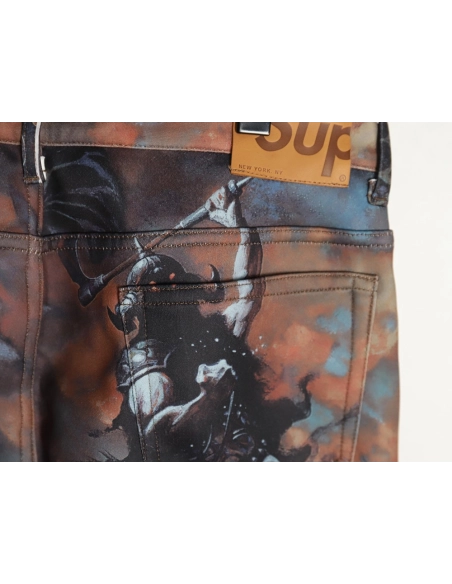 Supreme Frank Frazetta Denim Printed Track Pants,Supreme