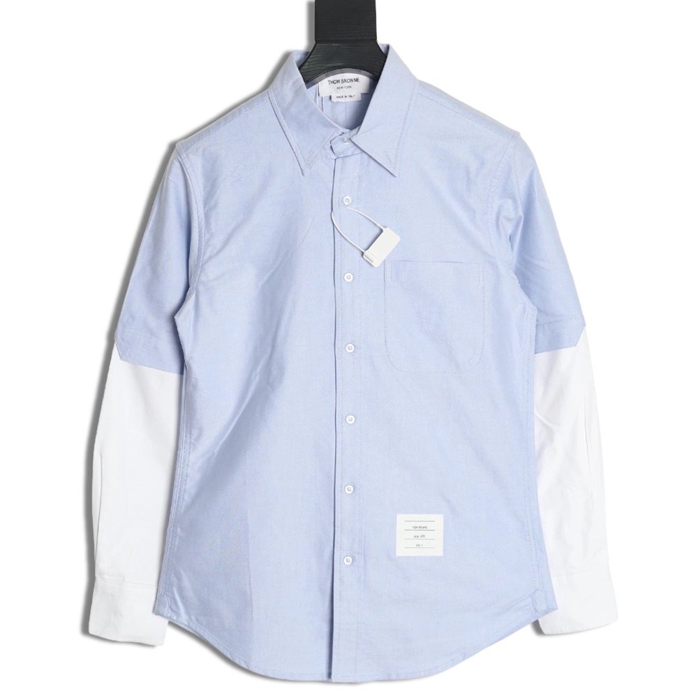 Thom Browne Double Sleeve Colorblock Long Sleeve Shirt,Thom Browne
