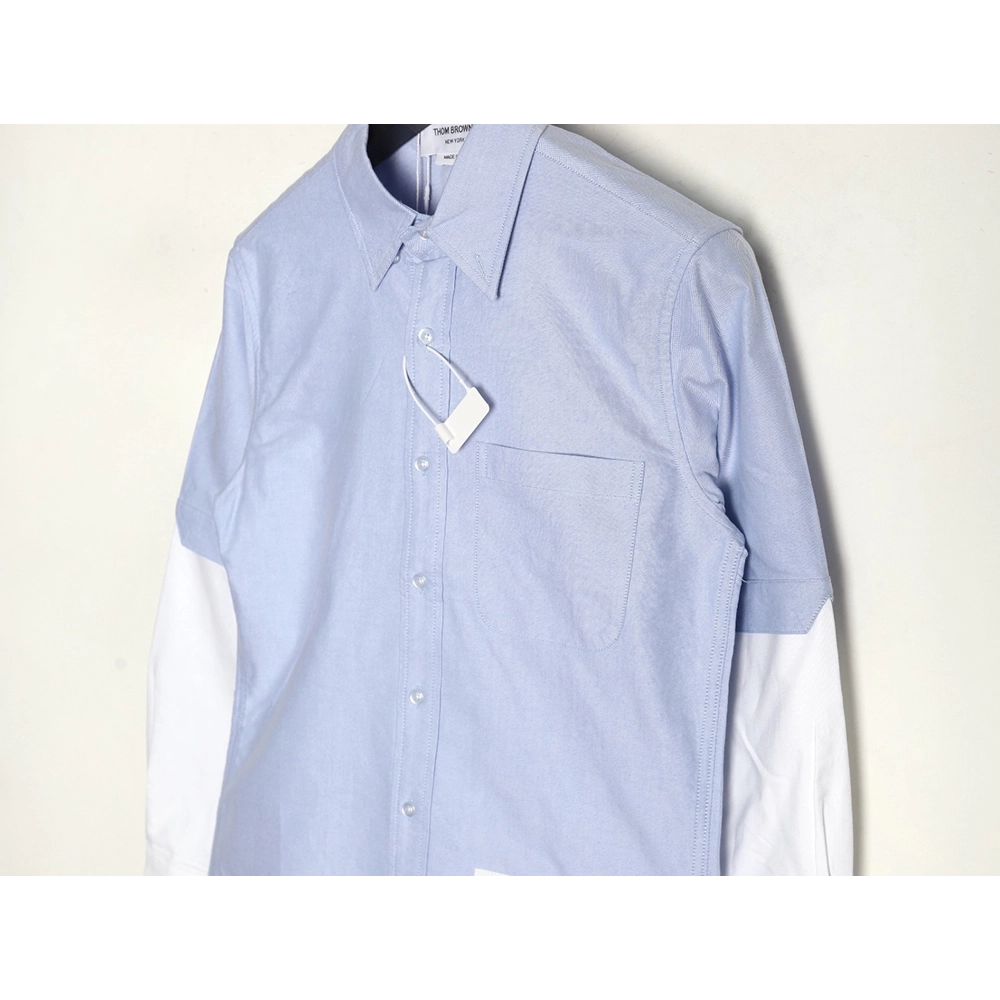Thom Browne Double Sleeve Colorblock Long Sleeve Shirt,Thom Browne