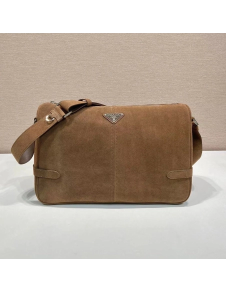 Prada Suede shoulder bags 2VH187 22*35*12cm,Prada Bags