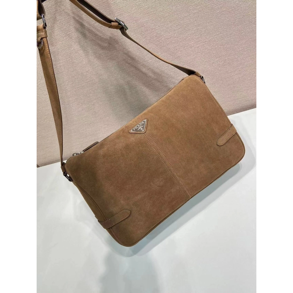 Prada Suede shoulder bags 2VH187 22*35*12cm,Prada Bags