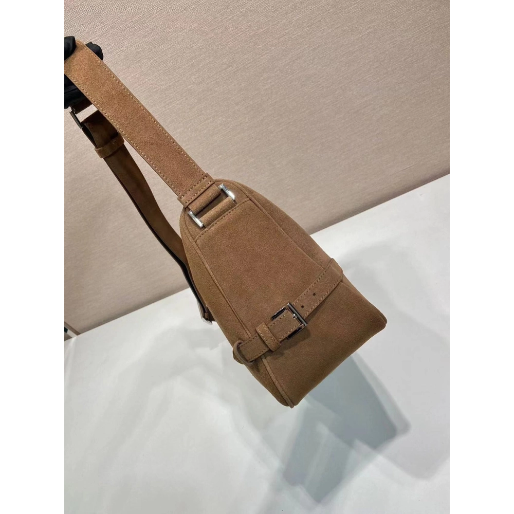 Prada Suede shoulder bags 2VH187 22*35*12cm,Prada Bags