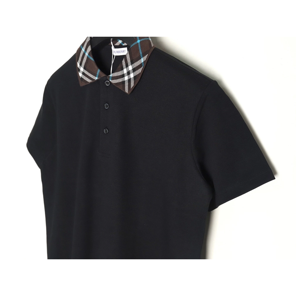 Burberry Check Collar Short Sleeve POLO Shirt TSK1,Burberry