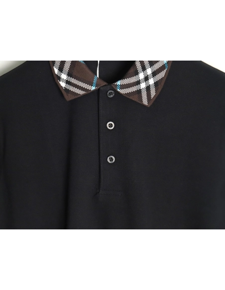 Burberry Check Collar Short Sleeve POLO Shirt TSK1,Burberry