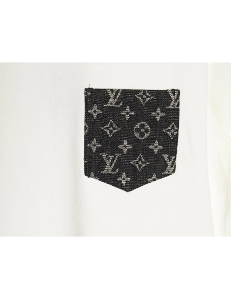 Louis Vuitton denim pocket short sleeves,Louis Vuitton