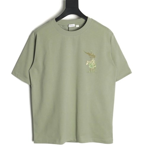 Burberry Warhorse Logo Colorblock Foam Print Short Sleeve T-Shirt TSK1,Burberry