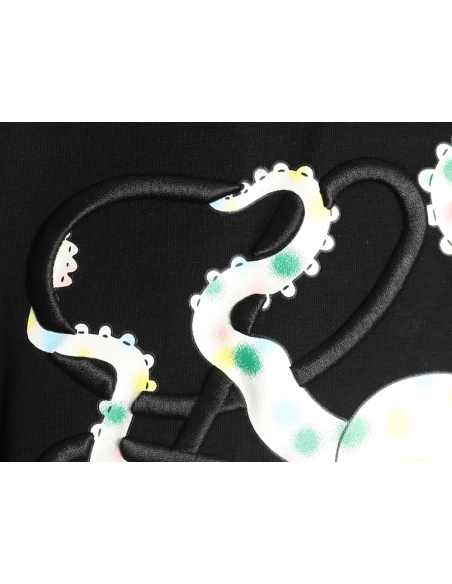 Loewe Octopus print and Anagram embroidered short-sleeved T-shirt TSK1,Loewe