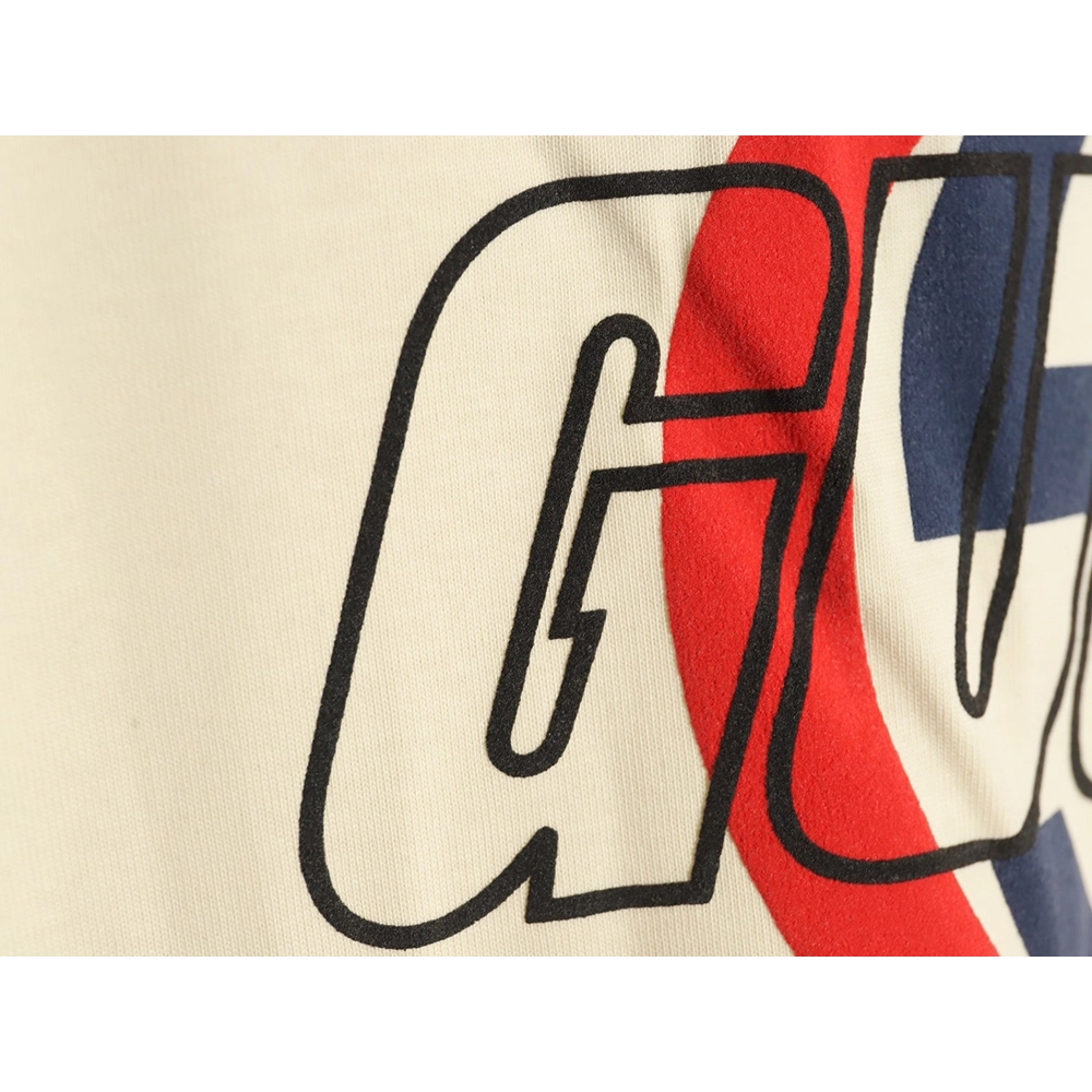 Gucci Double G interlocking logo foam print short-sleeved T-shirt,Gucci