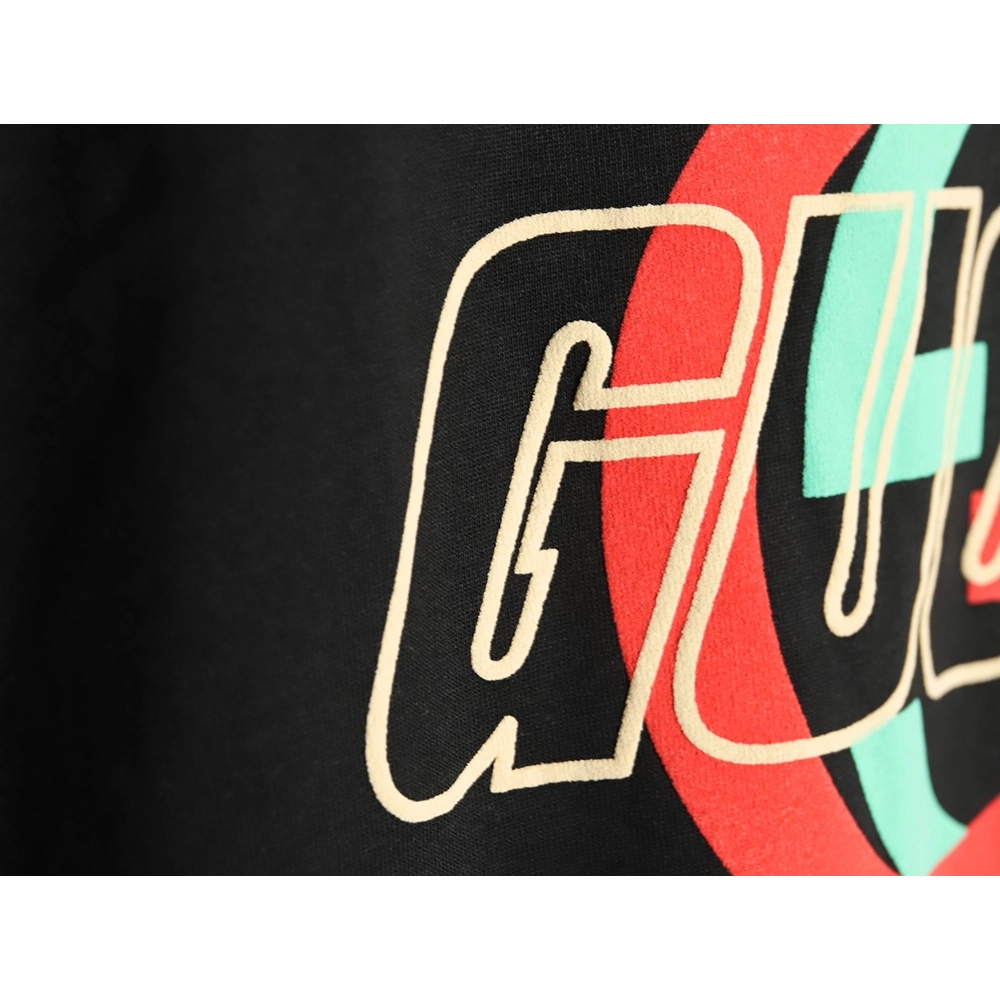 Gucci Double G interlocking logo foam print short-sleeved T-shirt TSK1,Gucci
