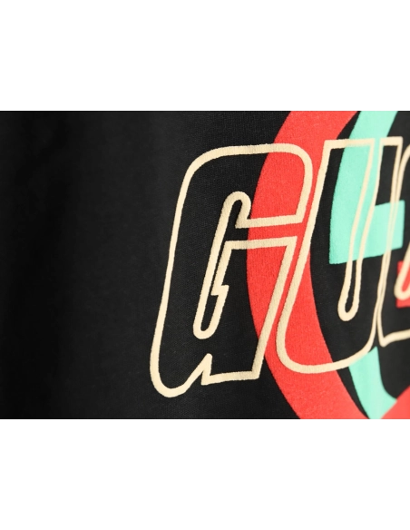 Gucci Double G interlocking logo foam print short-sleeved T-shirt TSK1,Gucci