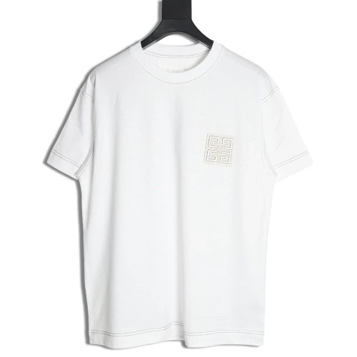 Givenchy chest 4G topstitch embroidered short sleeves,Givenchy