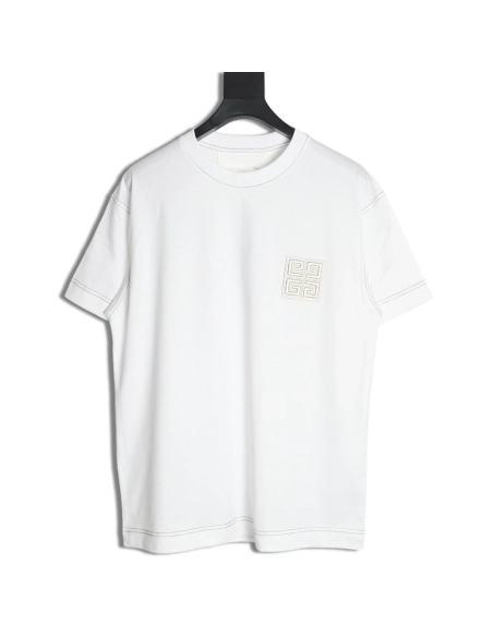Givenchy chest 4G topstitch embroidered short sleeves,Givenchy
