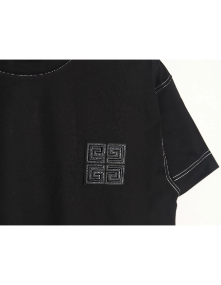 Givenchy chest 4G topstitch embroidered short sleeves TSK1,Givenchy