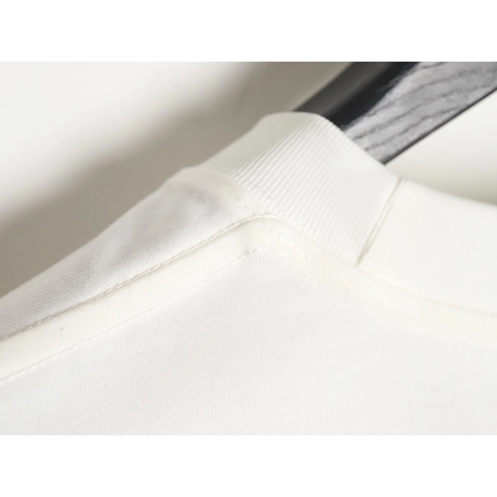 Prada Neckline Metal Triangle Logo Short Sleeve T-Shirt,Prada