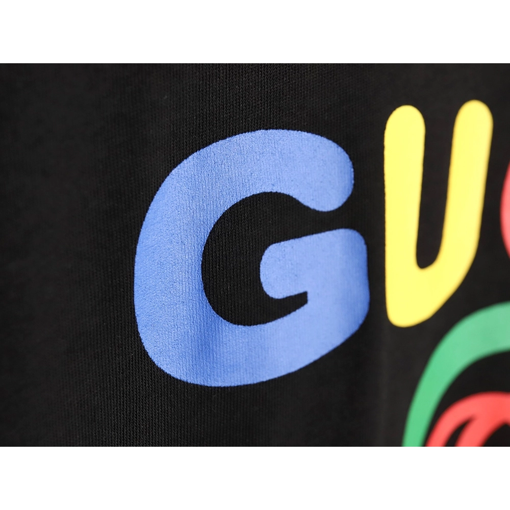 Gucci rainbow lettering short sleeves,Gucci