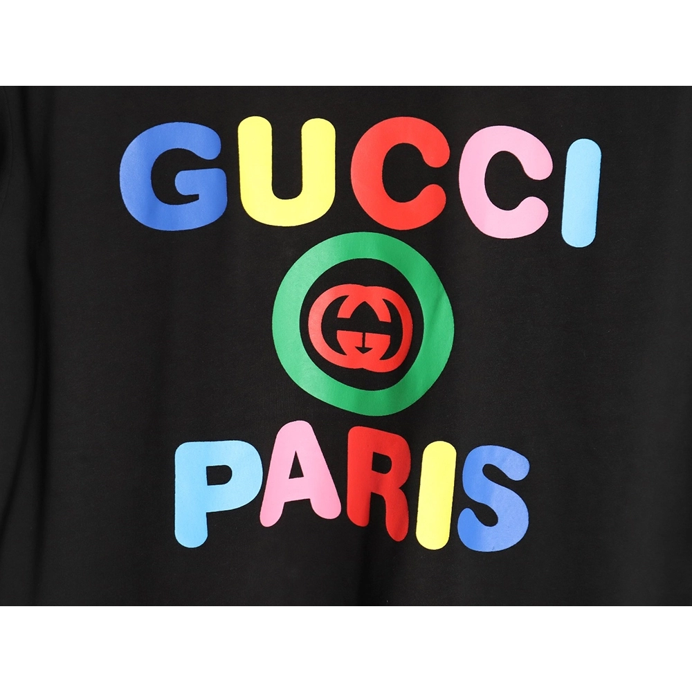 Gucci rainbow lettering short sleeves,Gucci